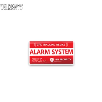 Vilkrays Creative Autocolant Auto GPS Sistem de Alarma Red Smart Accesorii Reflectorizante Capac rezistent la apa Zgârieturi PVC Decal,4cm*9cm