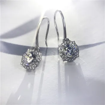 Coreea Style Diamant Legăna Cercei Original 925 de Bijuterii de argint Petrecere de Nunta Picătură Cercei pentru Femeile de Mireasa Cadou frumos 4272