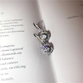 Coreea Style Diamant Legăna Cercei Original 925 de Bijuterii de argint Petrecere de Nunta Picătură Cercei pentru Femeile de Mireasa Cadou frumos