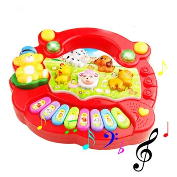 Instrument Electronic Pentru Copii De Dezvoltare 2 Culori De Învățare Timpurie Muzica De Pian Ferma Animalelor Pentru Copii Jucărie De Învățământ 4324