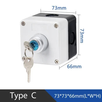 DIY 1P 5A Lift Pornire Buton Comutator de Comandă Cutie de Oprire de Urgență IP65 rezistent la apa Indicator luminos