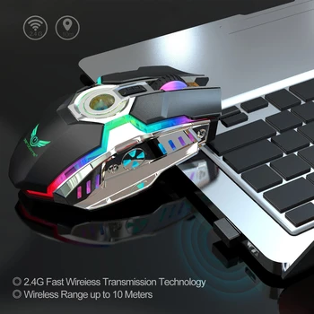 SeenDa Mouse de Gaming Reîncărcabilă 2.4 G USB Optic Ergonomic Jocuri LED Backlit Mouse-ul Optic Pentru Laptop PC