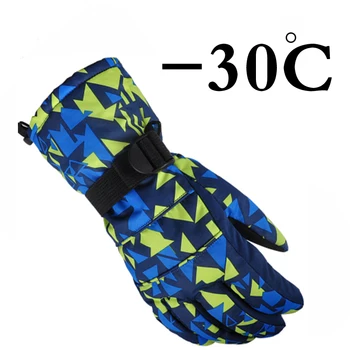 Profesionale cap toate-vreme impermeabil termică schi manusi pentru barbati femei copii de iarnă de schi mănuși în aer liber