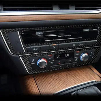 Potrivit pentru Audi A6 A7 2012 - 2018 LDH Interior Auto CD Aer Condiționat Capacul Panoului Personalizat Piese Auto din Fibra de Carbon