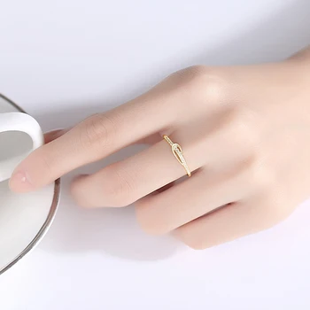 Knobspin Argint 925 2021 Simplu Nou Single De Lux Rând Ridicat De Carbon Diamant Farmec Pentru Femei Inele Bijuterii Fine Cadouri