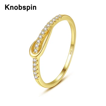 Knobspin Argint 925 2021 Simplu Nou Single De Lux Rând Ridicat De Carbon Diamant Farmec Pentru Femei Inele Bijuterii Fine Cadouri