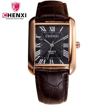 Top Brand de Lux Chenxi Ceas de Moda Clasic Bărbați Cuarț Ceasuri Pătrat Ceasuri Barbati Piele Încheietura mîinii Ceas Relogio Masculino 43905