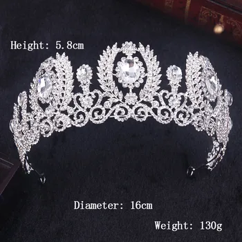 Elegant, Aur, Argint Culoare Diademe și Coroane Fată prințesă Accesorii de Par Tiara Pentru Mireasa Crown Mirese Ornamente de Păr HG-066 4408