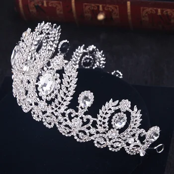 Elegant, Aur, Argint Culoare Diademe și Coroane Fată prințesă Accesorii de Par Tiara Pentru Mireasa Crown Mirese Ornamente de Păr HG-066