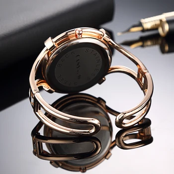 Bratara Ceas pentru Femei de Lux Doamnelor Ceas de Aur, Argint Rochie Ceas de mână din Oțel Watchband Cuarț Ceas zegarek damski