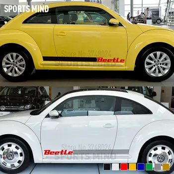 1 Pereche de Vinil Styling Auto Pentru Volkswagen Beetle Rline TDI STI New Beetle Accesorii Usi Laterale Benzi Autocolante, Decalcomanii de Automobile