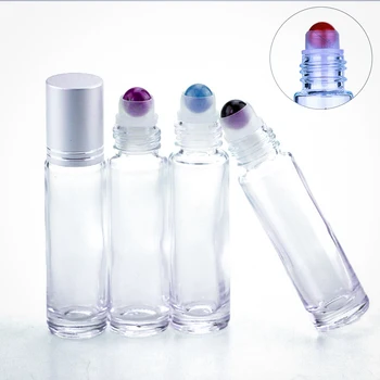 10buc Sticlă Roll-on Sticle de 10 ml pentru Esențial Parfumuri Ulei cu Bile cu Role Piatră prețioasă Chips-uri de Călătorie Reîncărcabile Depozitare Sticle