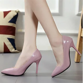 2020 Noua Moda de Vara pentru Femei cu toc Înalt pantofi Stil Matur Femei Pompe de Culoare Solidă Doamnelor Pompe Slip-On Tocuri Subtiri f026