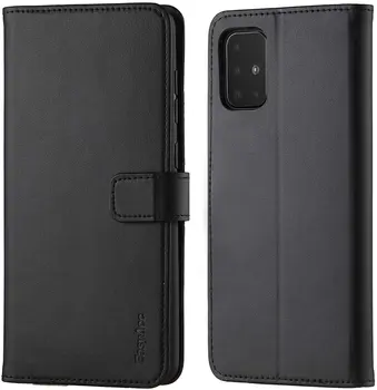 EasyAcc Caz pentru Samsung Galaxy A51 PU Piele Sintetica cu Suport Card si Pliabil Caz cu Stand Funcția Wallet Cover 4456