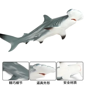 29*11.5*8.5 CM Copii simulare statică gol Rechin Model animal marin model de jucărie din plastic ornament rechin rechin ciocan