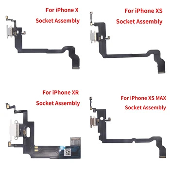 PINZHENG de Încărcare Cablu Flex Pentru iPhone X XS XR XSMAX Incarcator USB Port de Andocare Conector Soclu de Asamblare Cu Microfon Cablu Flex 4476