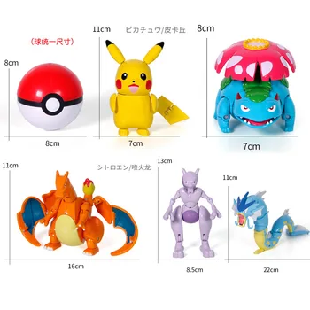 Original Pokemon cifre Jucărie charizard solgaleo Pikachu figurina Pokemon Mingea Model Figura Anime Pokemon Jucărie Pentru Copii Cadouri