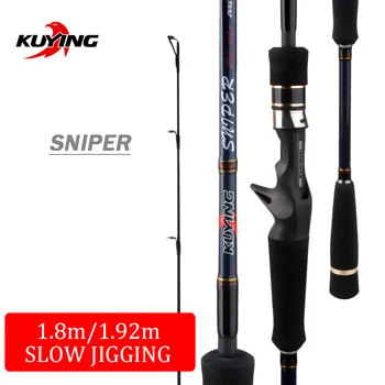 KUYING Sniper 1.5 Secțiuni 1,8 m 1.92 m Lumina Lent Jigging Tija de Turnare Filare Atrage Fibra de Carbon Mare undite de Trestie de Pește Pol 4502
