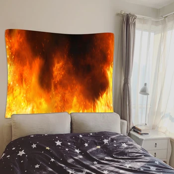 Simsant Ardere cu Flacără Tapiserie Joc Cameră Murală Arta de Perete Agățat de Perete Tapiserii pentru Living Home Decor Dormitor 45044