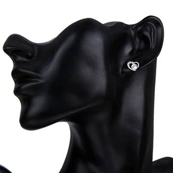 Emmaya Model Fermecător De forma de Inima Simetrice Stil Cu AAA Zirconia Cercei Pentru Femei Elegante bijuterii Moda Bijuterii