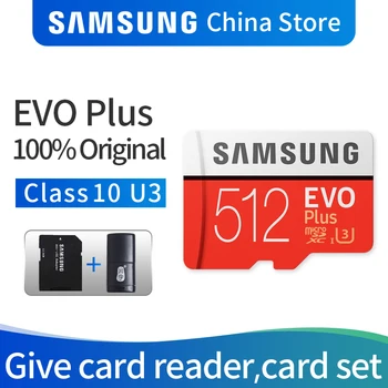 SAMSUNG Card de Memorie Micro SD EVO PLUS 512GB SDHC, SDXC Clasa Class10 C10 UHS-1 TF Carduri Trans Flash 4K microsd
