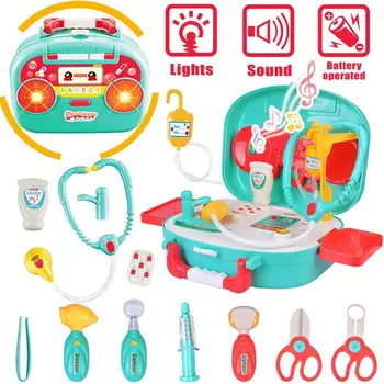 2 stiluri de Copii Doctor Kit, Copii-Pretinde a Juca Jucărie Medicale Stabilite,muzică ușoară Doctor Jucării pentru Fete și Copii