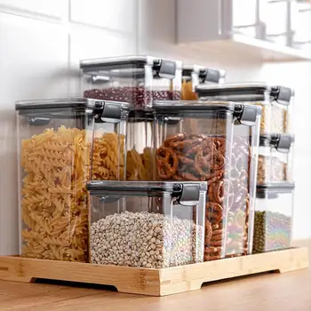 Alimente Etanș Cutii De Plastic, Cutii De Depozitare Pot Fi Stivuite Containere De Depozitare A Alimentelor Bucătărie Frigider Rezervoare De Stocare