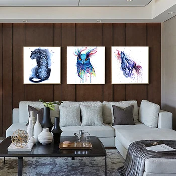 Albastru Animale Full Piața Diamant Rotund Pictura DIY Animale Broderie Cusatura Cruce Poza Art Decor Interior