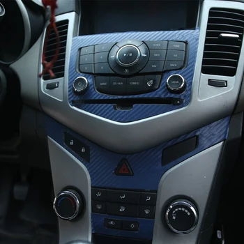 Fibra de Carbon autocolant Consola centrala Panou de Ventilație cu Paiete, Tapiterie Autocolant pentru Chevrolet Cruze Sedan, Hatchback 4602
