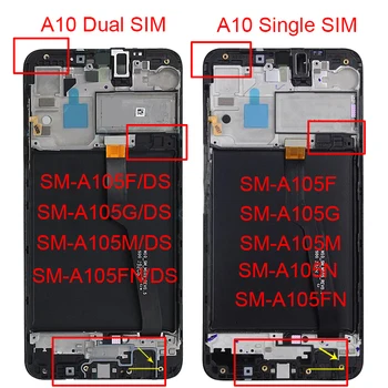 5 Buc/lot A10 LCD Pentru Samsung Galaxy A10 Display A105/DS A105F M10 M105 Ecran Tactil Digitizer Asamblare cu Cadru