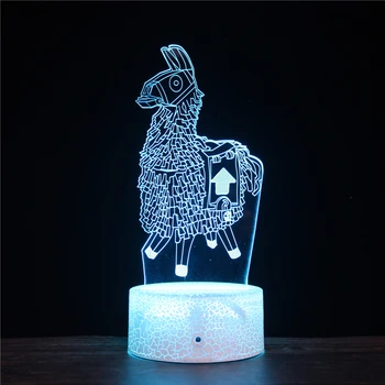 LED 3D de Desene animate Calul Troian Kawaii Drăguț Siguranță Lumina de Noapte Culori Schimbare Lampa Însoțească Somn Lumini de Copii Cadou pentru Copil 46221