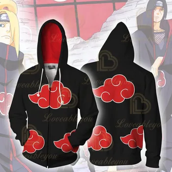 Naruto Hanorac Cosplay Costum Akatsuki Hanorac Naruto Uchiha Itachi Sharingan de Imprimare 3D Hanorace Anime, Sasuke Cosplay Hoody