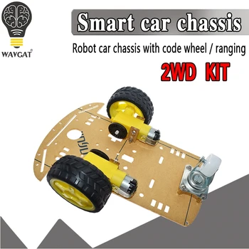 Noi Evitare urmărire Motor Robot Inteligent Auto Chassis Kit Viteză Encoder Cutie Baterie 2WD cu Ultrasunete module Pentru Arduino UNO R3 kit