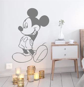 Disney Mickey Mouse Autocolante De Perete Dormitor, Pepinieră Decor Acasă Accesorii De Desene Animate De Perete Decalcomanii De Vinil De Artă Murală Diy Tapet
