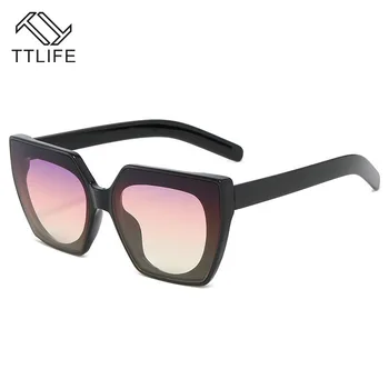 TTLIFE Pătrat Supradimensionat ochelari de Soare Femei 2020 Protectie UV Gradient de Ochelari de Soare Mari Cadru de Epocă Clar UV400 Ochelari