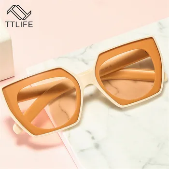 TTLIFE Pătrat Supradimensionat ochelari de Soare Femei 2020 Protectie UV Gradient de Ochelari de Soare Mari Cadru de Epocă Clar UV400 Ochelari