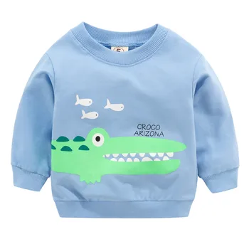 Tricou copii cu maneca lunga desene animate dinosaur panda imprimare de crocodil de top pentru copii t-shirt desene animate dinosaur
