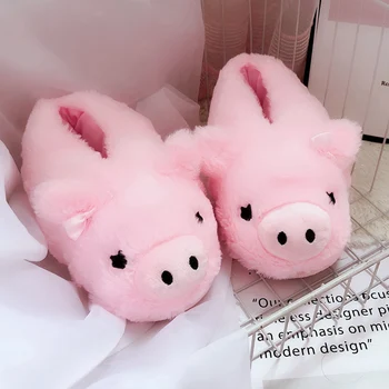 Millffy porc roz papuci de casă confort cod câteva Pachet toc roz de porc papuci de casă ins stil drăguț de porc bumbac papuci de cuplu acasă pantofi