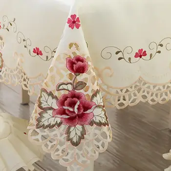 35 Stil de Nunta de fete de Masa Brodate Dantelă Florale Marginea Praf Huse pentru Masa Petrecere Acasă Fețe de Masă de Înaltă Calitate