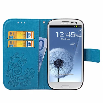 Patru Frunze de Trifoi Caz Pentru Samsung Galaxy S3 S3 mini S4 S5 S6 S7 S8 S9 S10 S10+ Nota 9 10 10+ A50 A70 Flip Portofel din Piele Acoperi
