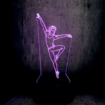 Elegant Dansatoare Man 3D Lampă Lumina de Noapte USB LED-uri de Iluminat Mulitcolor de Crăciun Decorativ luminaria Masă Dormitor corp de Iluminat 47473