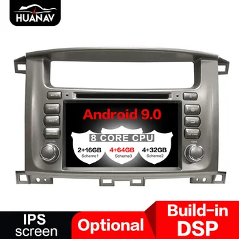 DSP Android 9 Car DVD GPS Navigatie Pentru Toyota Lander Cruiser Lc100 1997-2007 multimedia Auto jucător de Radio unitatea de Cap 64G