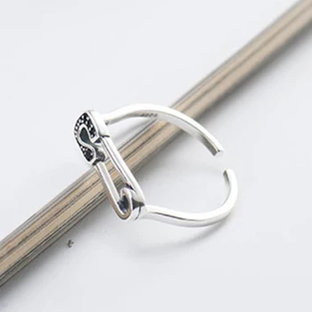 Punk Argint Thai Creativ Inele Reglabile Pin Inele Vechi Argint 925 Inele Degetul Arătător Pentru Femei en-Gros inel dragoste