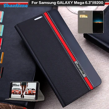Carte De Afaceri De Caz Pentru Samsung Galaxy Mega 6.3 Portofel Din Piele De Caz Flip Pentru Samsung Galaxy Mega 6.3 Silicon Moale Capacul Din Spate