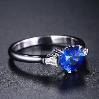 2021 nou de lux de culoare albastru inima de argint 925 inel de logodna pentru femei lady cadou de aniversare de bijuterii en-gros R5716