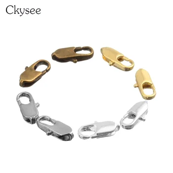 Ckysee 50Pcs/lot 12x5mm Formă Pătrată Homar Cleme de Aur de Argint de Culoare Bratara Colier Cleme Conector Pandantiv Accesorii