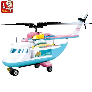 163Pcs Spital Elicopter Model Blocuri Seturi de Kituri de Prieteni DIY Creator Cărămizi Jucarii Educative pentru Copii 4953