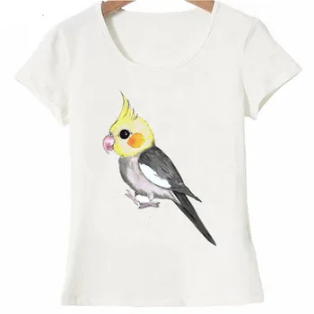 Topuri Picătură Papagal Pasăre de Imprimare Femei Tricou de Vara Tricou Femei Casual s Tee Hipster cu Maneci Scurte T-shirt pentru Fata