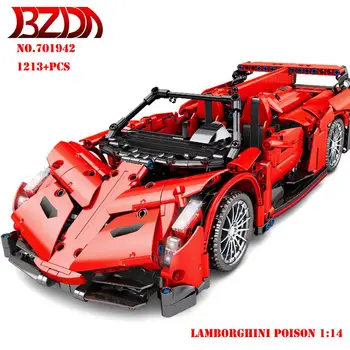 BZDA 2020 Nou Technic Masina de Curse Bloc Campion de Viteză Mașină de Jucărie Pentru Copii Masina Sport Blocuri Creator Cadou baieti DIY 5015