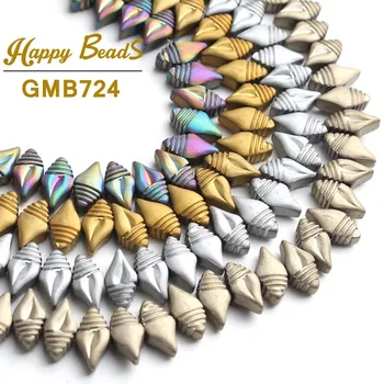10mm Natural Mat Frunze de Forma Margele Hematit Auriu Argintiu Placat cu Liber Margele Spacer Pentru a Face Bijuterii DIY Brățară 15